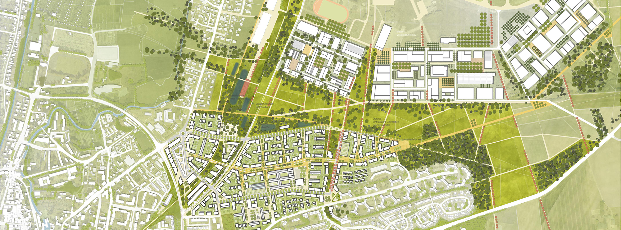 Wettbewerb_Konversion_Transformationsprozes_Erding_Fliegerhorst_Bayern_Freiraumnetz_klimagerechte Mobilität_